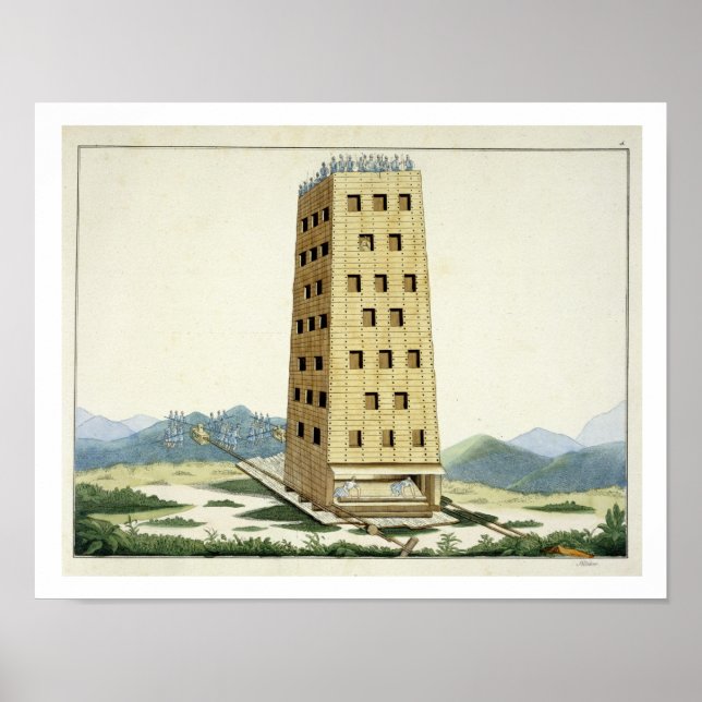Affiche Moveable Tower designed after Caesar's Tower at N (Devant)