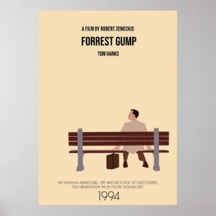 Affiche Movie minimaliste Forrest Gump