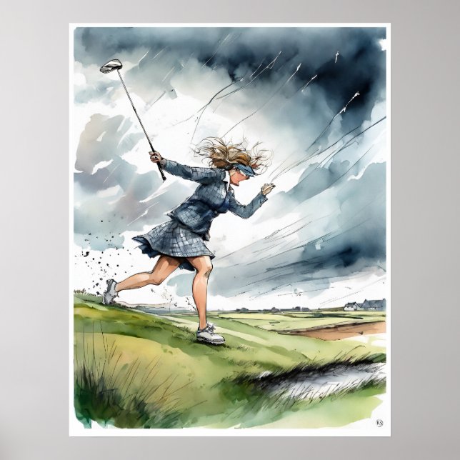 Affiche Moving Day In Scotland - Golf Art Print (Devant)
