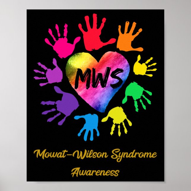 Affiche Mowat Wilson Syndrome Sensibilisation Mains Cadeau (Devant)