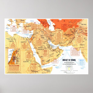 Affiche " Moyen-Orient : 1980 Mideast à Turmoil...