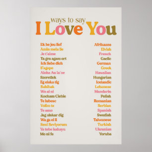 Affiche MOYENS DE DIRE I Love You
