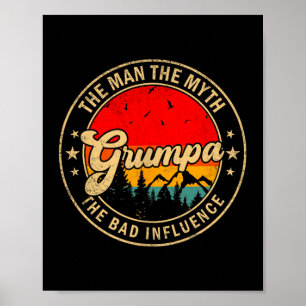 Affiche Mpa l'homme le mythe la mauvaise influence vintage
