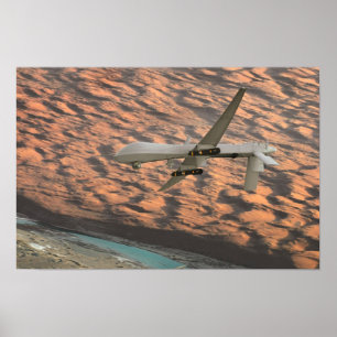 Affiche MQ-1 Drone d'avion sans pilote Predator