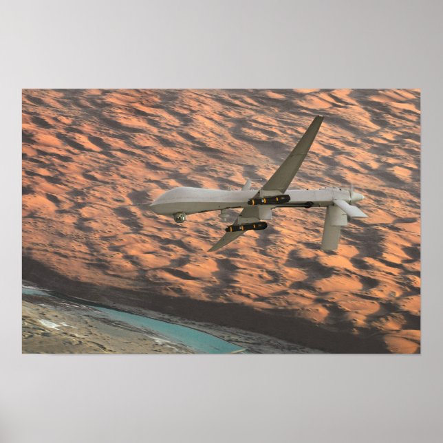 Affiche MQ-1 Drone d'avion sans pilote Predator (Devant)