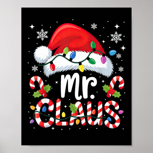 Affiche Mr And Mrs Claus Couples Matching Christmas  (Devant)