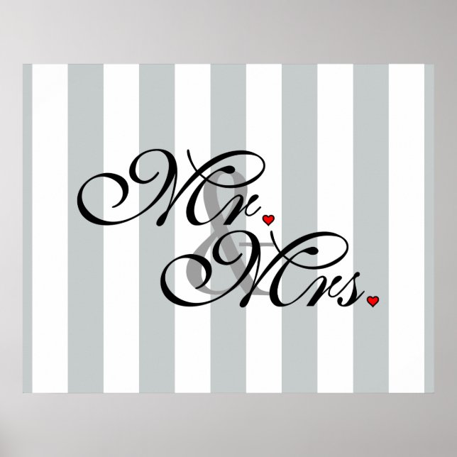 Affiche Mr. and Mrs. Click to Customize Color Stripes (Devant)