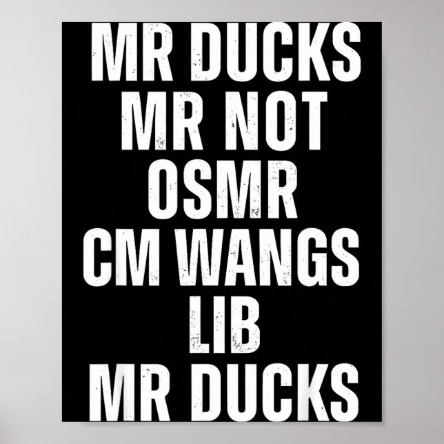 Affiche Mr Ducks Mr Not Duck Joke Phonetic Puzzle  (Devant)