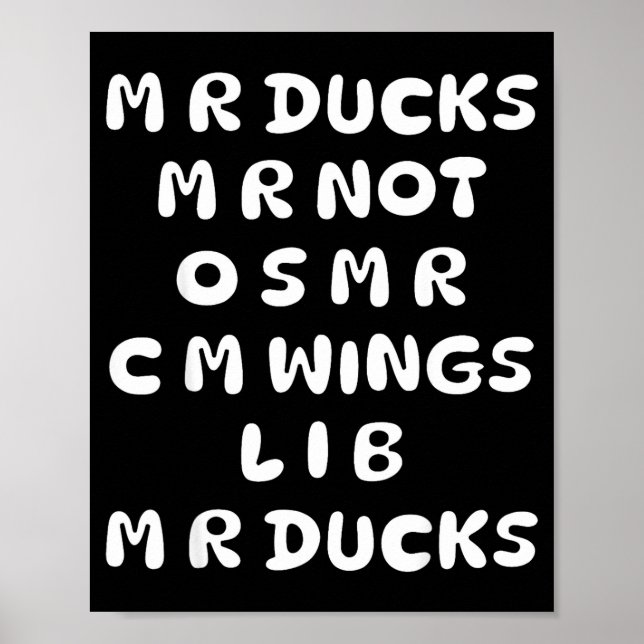 Affiche Mr Ducks Mr Not Osar Cm Wings Funny Duck  (Devant)