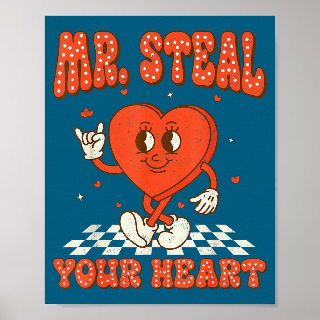Affiche Mr Steal Your Heart For Boys Toddlers Valentine's  (Devant)