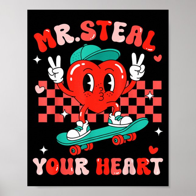 Affiche Mr Steal Your Heart For Boys Toddlers Valentine's  (Devant)