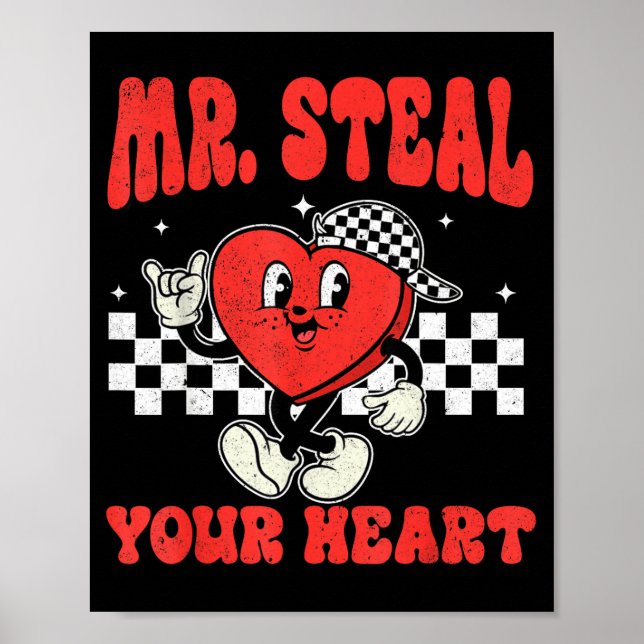 Affiche Mr Steal Your Heart For Boys Toddlers Valentine's  (Devant)