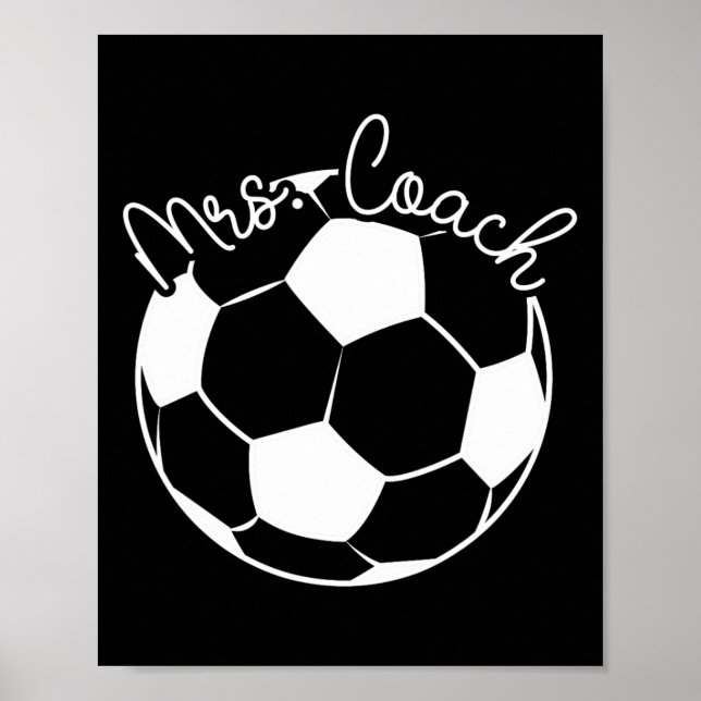 Affiche Mrs Coach Soccer Coach Wife Of A Soccer Coach  (Devant)