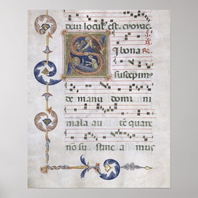 Affiche Ms 564 f.13v Page avec l'historique "S" dep initia (Devant)