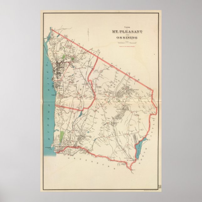 Affiche Mt Agréable, Les villes d'Ossining (Devant)