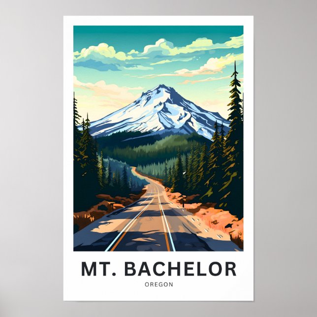 Affiche Mt. Bachelor Oregon Imprimer (Devant)