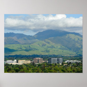 Affiche Mt. Diablo et Downtown Concord
