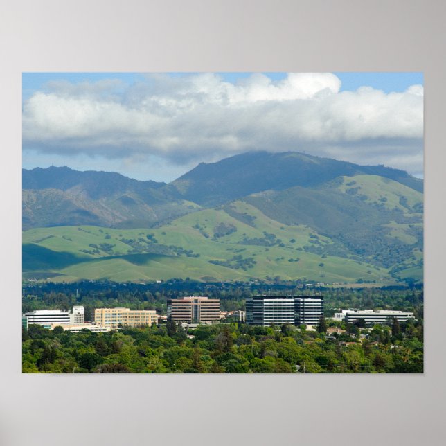 Affiche Mt. Diablo et Downtown Concord (Devant)