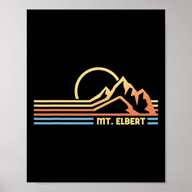 Affiche Mt. Elbert Colorado Randonnée Randonneur Escalade  (Devant)
