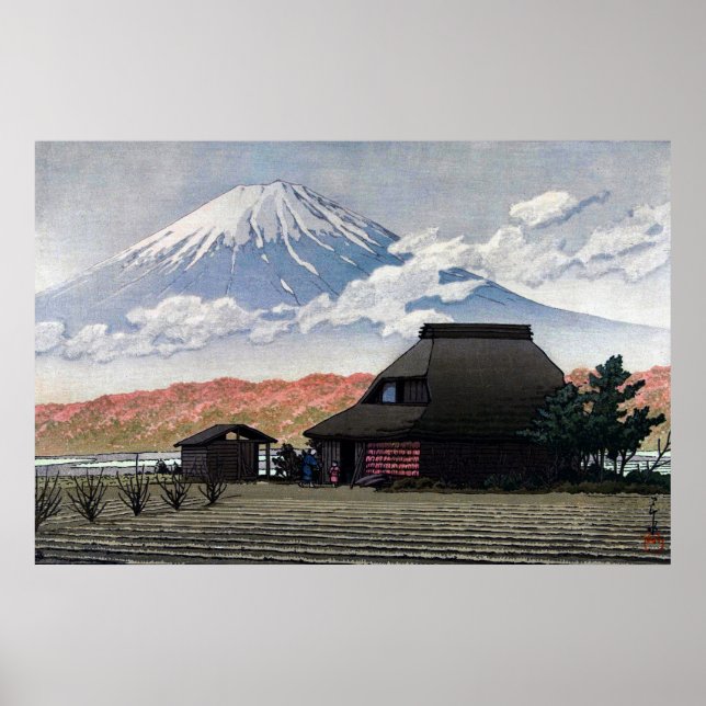 Affiche Mt. Fuji depuis Narusawa Kawase Hasui  1952 (Devant)