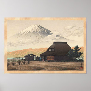 Affiche Mt. Fuji from Narusawa Hasui Kawase shin hanga art
