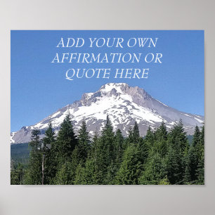 Affiche Mt. Hood Mountain Affirmation/Devis personnalisabl