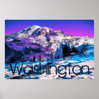 Mt Rainier Psychedelic Purple Recolor Washington