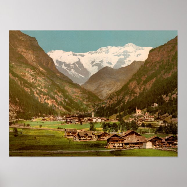 Affiche Mt Rosa Monte Rosa Gressoney Italie (Devant)