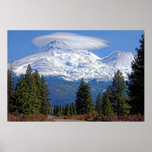 AFFICHE MT SHASTA AVEC LENTICULAIRE