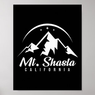 Affiche Mt. Shasta California Ski Resort Snowboardi