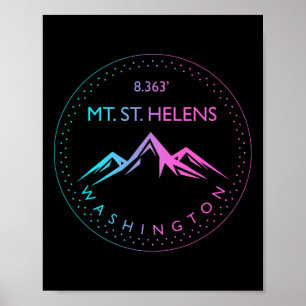 Affiche Mt. St. Helens Washington Randonnée Alpinisme Cl