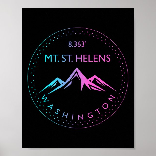Affiche Mt. St. Helens Washington Randonnée Alpinisme Cl (Devant)