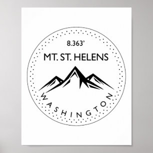 Affiche Mt. St. Helens Washington Randonnée Escalade de Mo