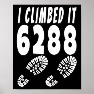 Affiche Mt Washington Je l'ai gravi 6288 Mont Nh48 New Ham