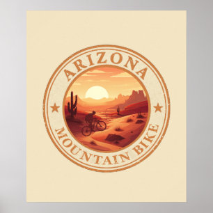 Affiche Mtb Az Sedona - Vélo de Montagne en Arizona
