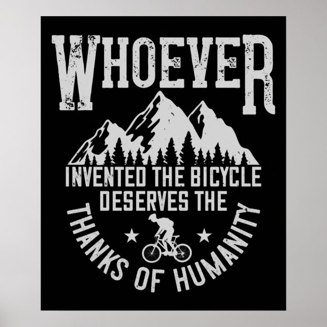 Affiche MTB - Qui Que Soit Qui A Inventé Le Vélo (Devant)