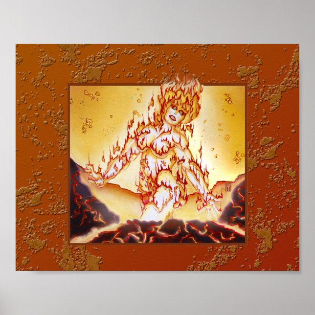 Affiche MtG Fire Elemental print (Devant)