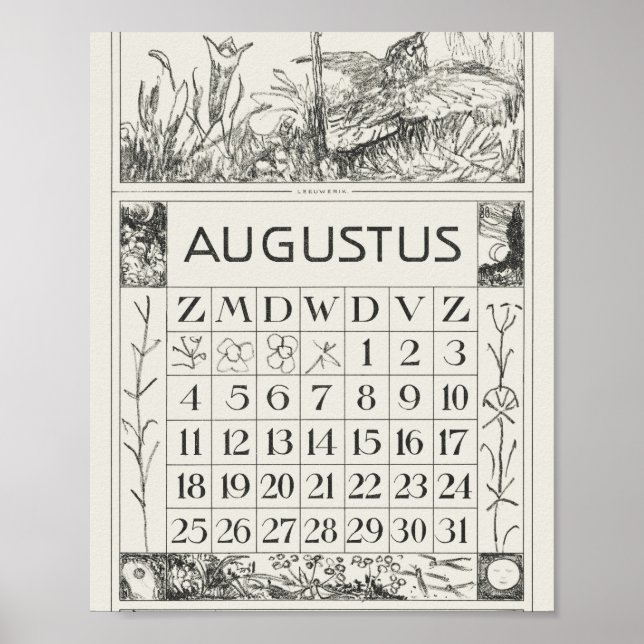 Affiche Mtheo van hoytema - calendrier - art de héron - ac (Devant)