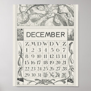 Affiche Mtheo van hoytema - calendrier - art de héron - ac