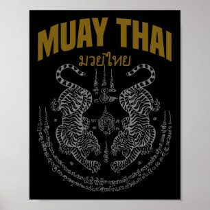 Affiche Muay Thai Art Twin Tigers Muay Thai Fighter Mixed 