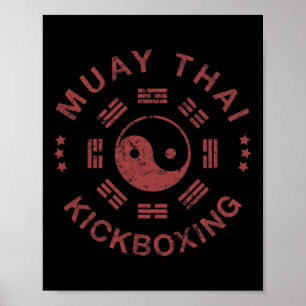 Affiche Muay Thai Arts Martiaux Mixtes Kickboxing