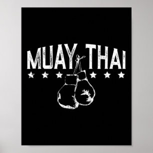 Affiche Muay Thai Boxe Pour Les Amateurs D'Arts Martiaux 1