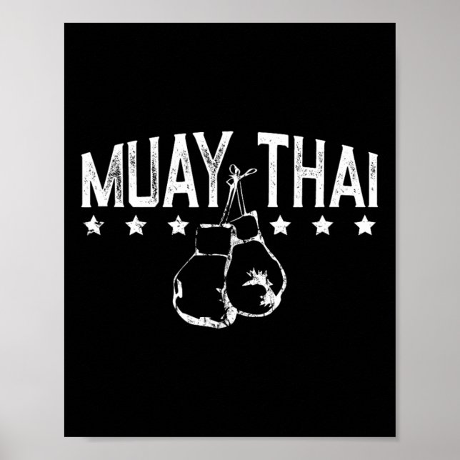 Affiche Muay Thai Boxe Pour Les Amateurs D'Arts Martiaux 1 (Devant)
