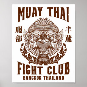 Affiche Muay Thai Boxer Boxer Boxer Muay Thai Figh