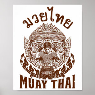 Affiche Muay Thai Boxer Boxer Lover Thai Boxing Thaïlande