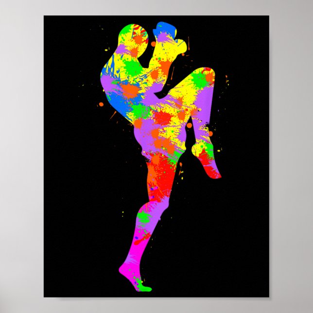 Affiche Muay Thai Boxing Boys Enfants Hommes (Devant)