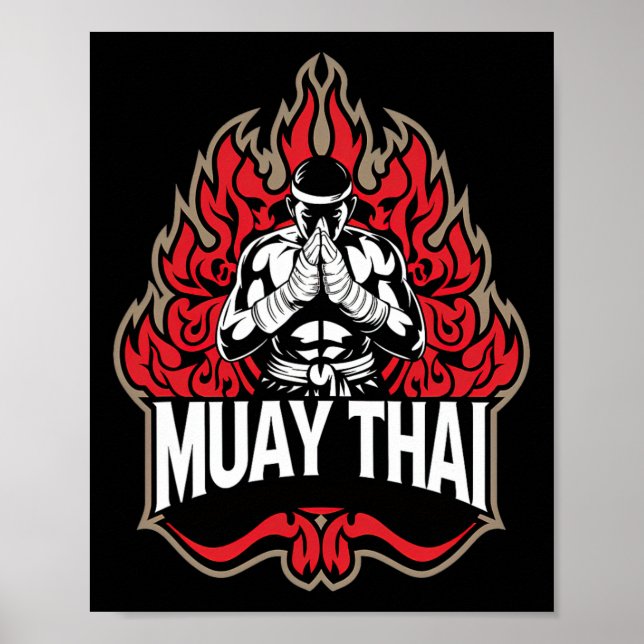 Affiche Muay Thai - Cool Thai Boxer Fighter (Devant)