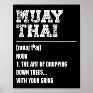 Affiche Muay Thai Définition Martial Arts Thai Boxe Mart
