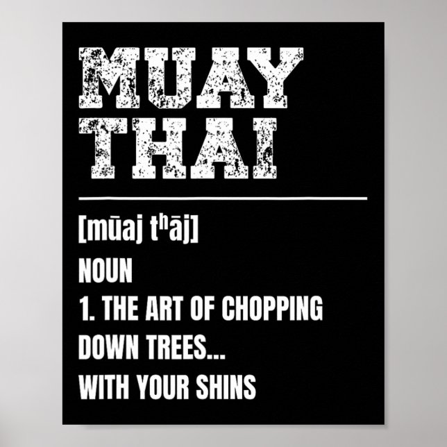 Affiche Muay Thai Définition Martial Arts Thai Boxe Mart (Devant)