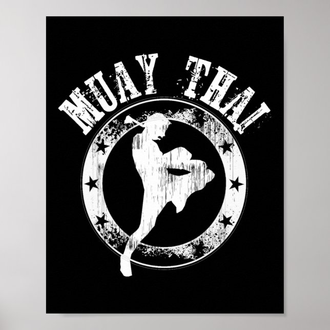 Affiche Muay Thai - Élégant Mixed martial art Cool thaïlan (Devant)